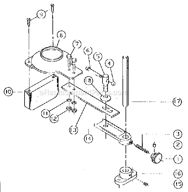 Guard Safety Ring Diagram and Parts List for 26  Powermatic Shaper