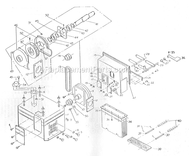 Dust_Collector Diagram and Parts List for 30-B  Powermatic Sander Polisher