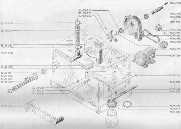 Page C Diagram and Parts List for 30  Powermatic Sander Polisher