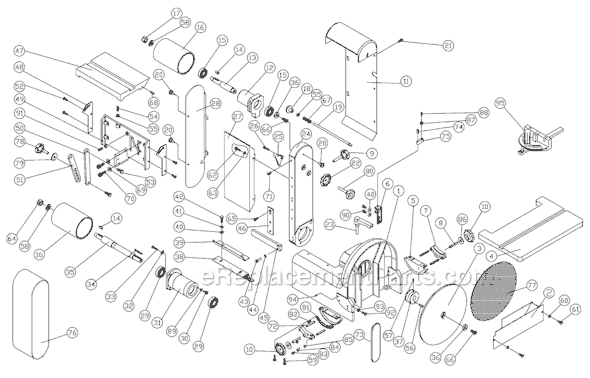 Page A Diagram and Parts List for 31A 1791291K Powermatic Sander Polisher