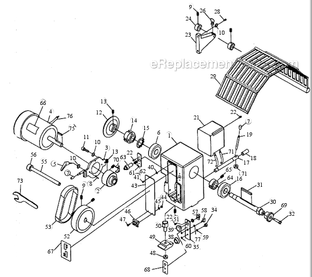 Headstock Diagram and Parts List for 3520A  Powermatic Lathe