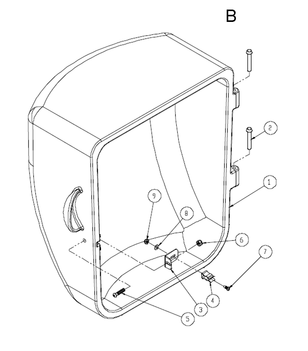 Fig-B Diagram and Parts List for 1720305K  Powermatic Table Saw