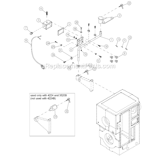 Page C Diagram and Parts List for 4224B  Powermatic Lathe
