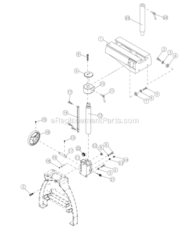 Page E Diagram and Parts List for 4224B  Powermatic Lathe