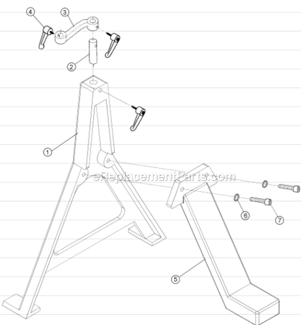Page H Diagram and Parts List for 4224B  Powermatic Lathe