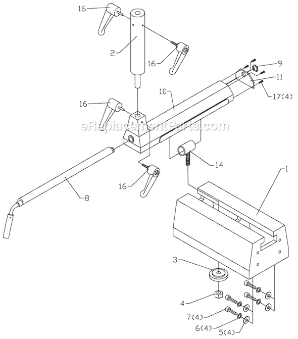 Page D Diagram and Parts List for 4224  Powermatic Lathe