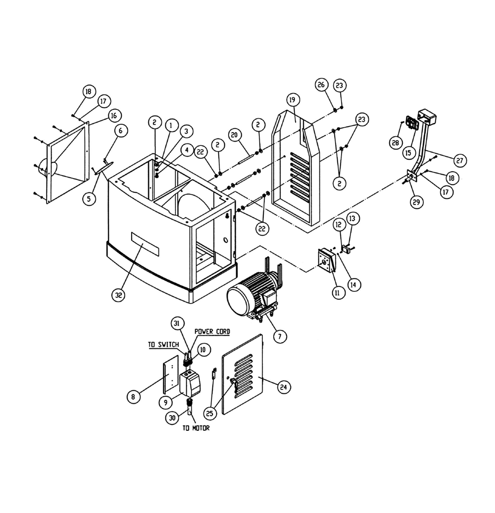 Fig-0 Diagram and Parts List for 1791249  Powermatic Planer Jointer