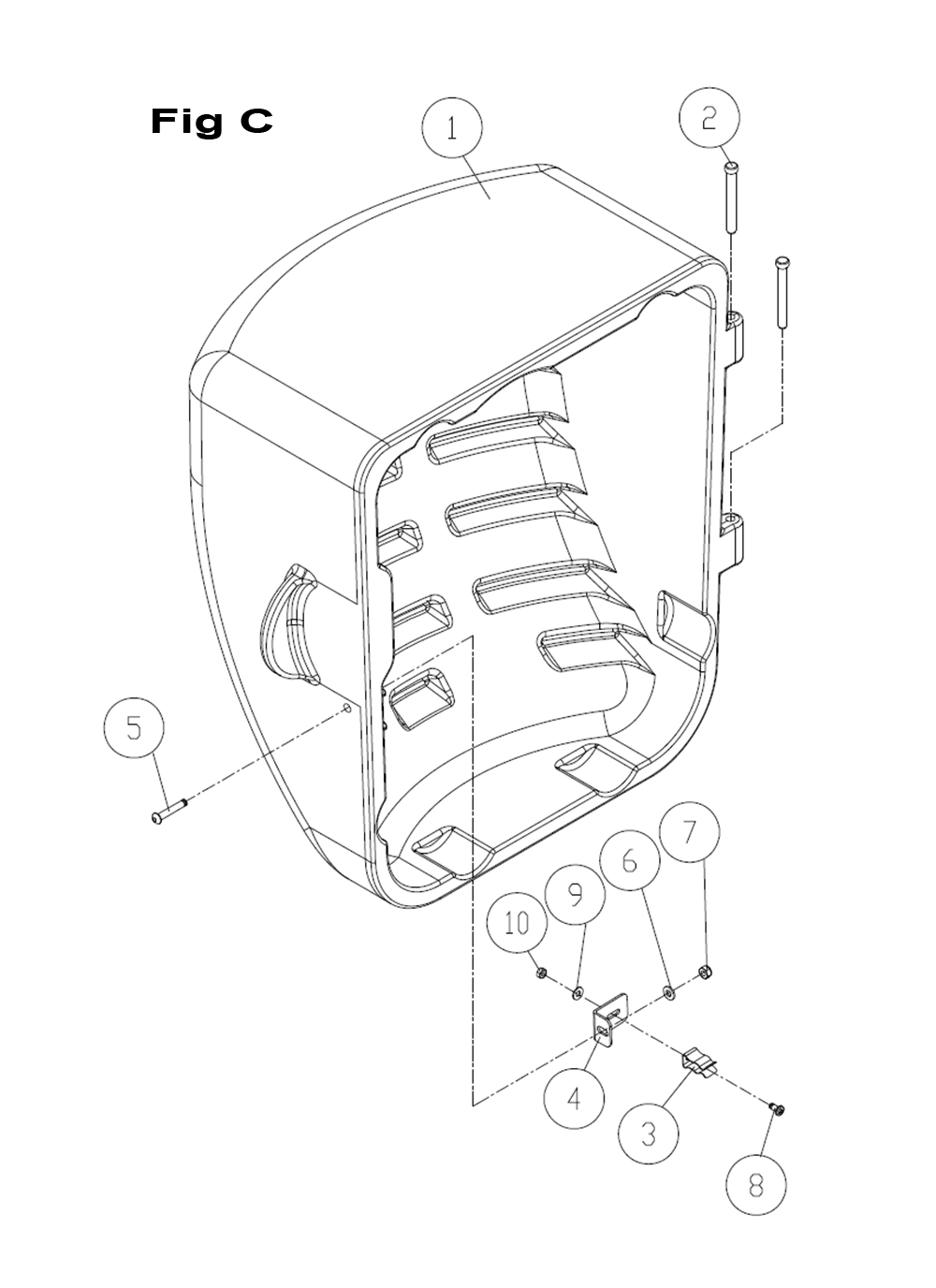 Fig-C Diagram and Parts List for PM23150K  Powermatic Table Saw