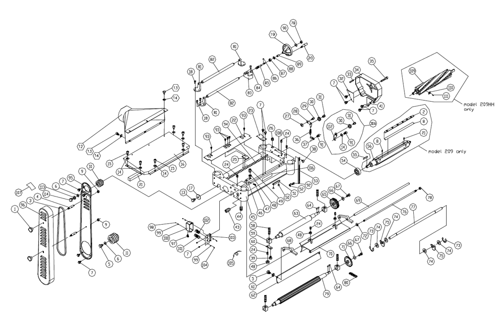 Fig-0 Diagram and Parts List for 1791316  Powermatic Planer Jointer