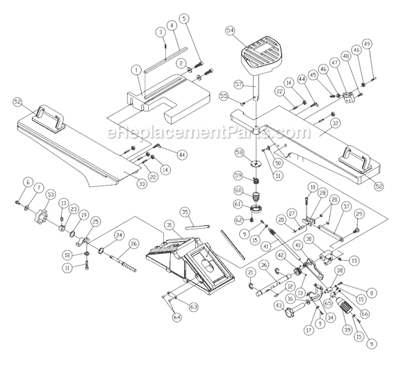 Page B Diagram and Parts List for 54HH 1791317K Powermatic Planer Jointer