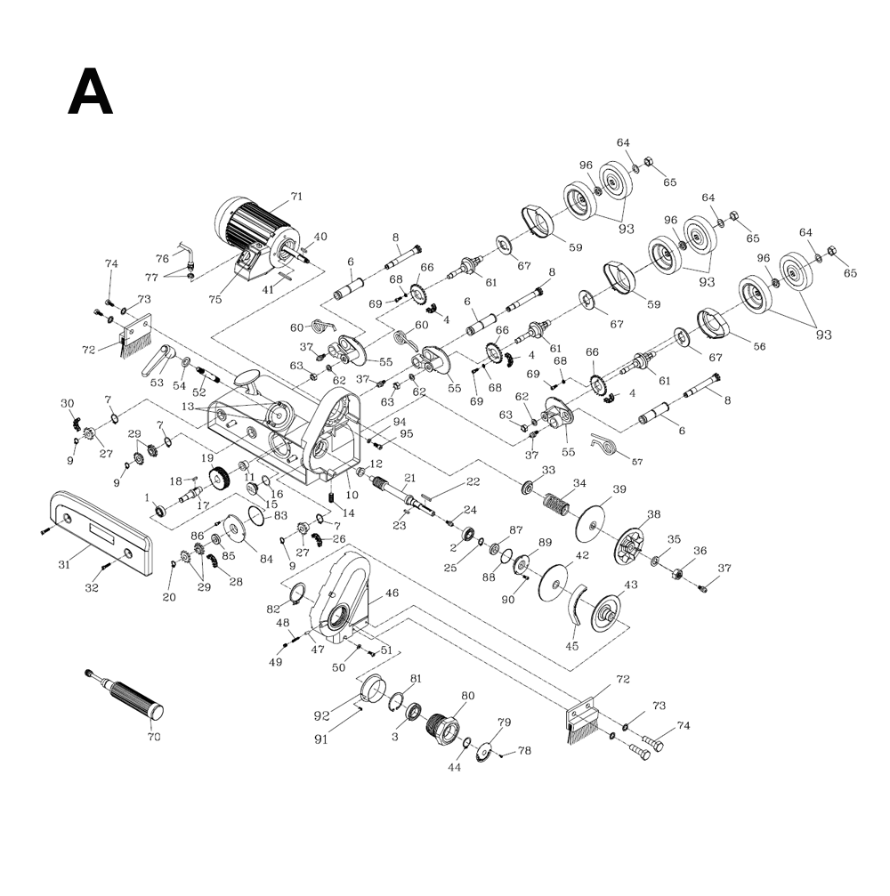 Fig-A Diagram and Parts List for 1790815K  Powermatic Power Feeder