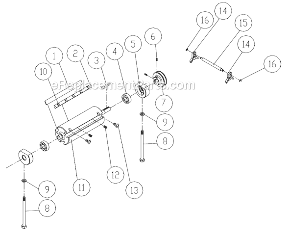 Page C Diagram and Parts List for 60C 1610084K Powermatic Planer Jointer
