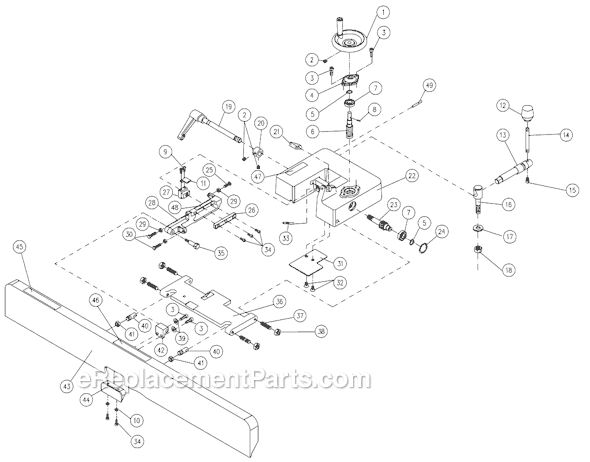 Page B Diagram and Parts List for 60HH 1610087K Powermatic Planer Jointer