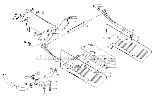 Page F Diagram and Parts List for 68  Powermatic Table Saw