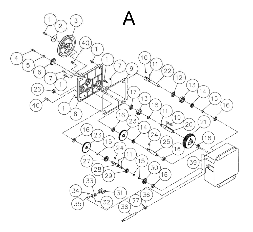 Fig-A Diagram and Parts List for 1791303  Powermatic Planer Jointer