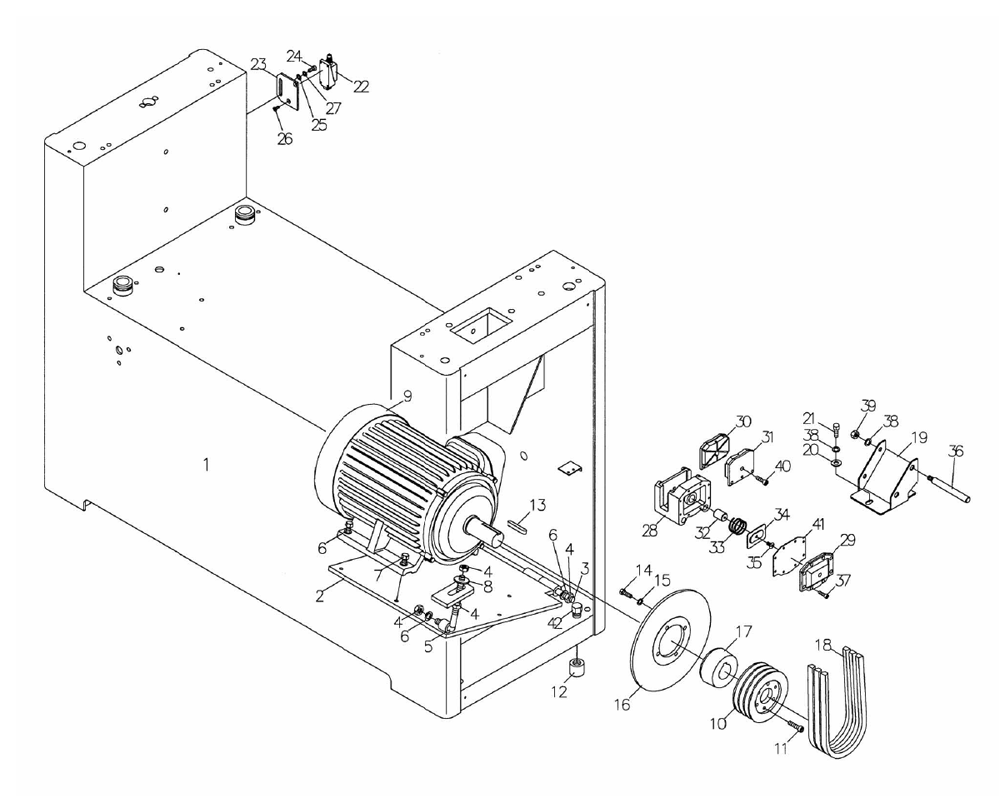 Fig-0 Diagram and Parts List for 1790837  Powermatic Sander Grinder