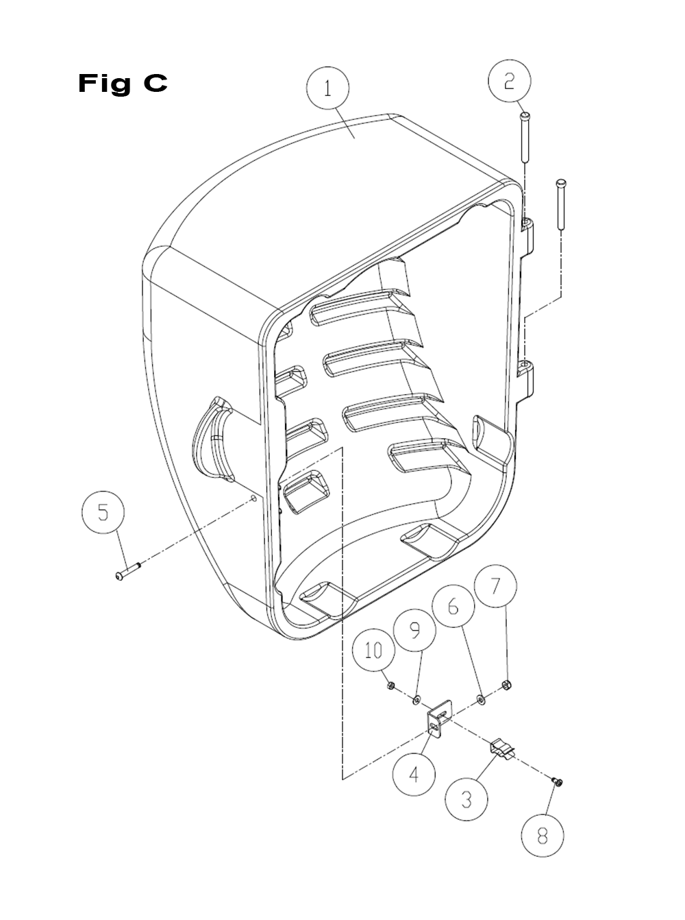 Fig-C Diagram and Parts List for PM25350WK  Powermatic Table Saw