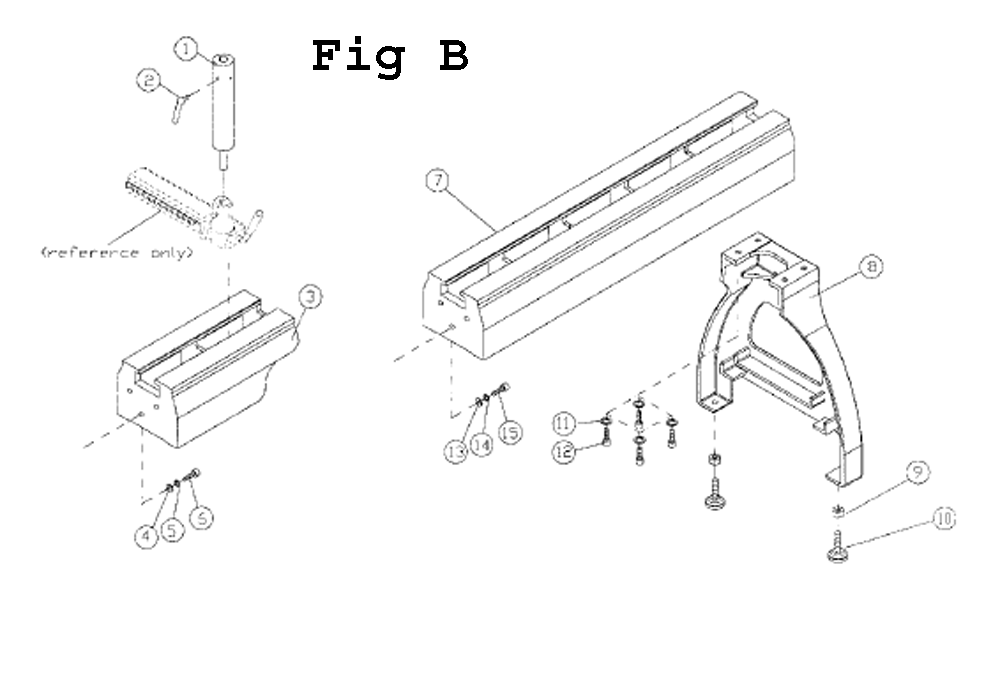 Fig-B Diagram and Parts List for PM2020 1792020 Powermatic Lathe