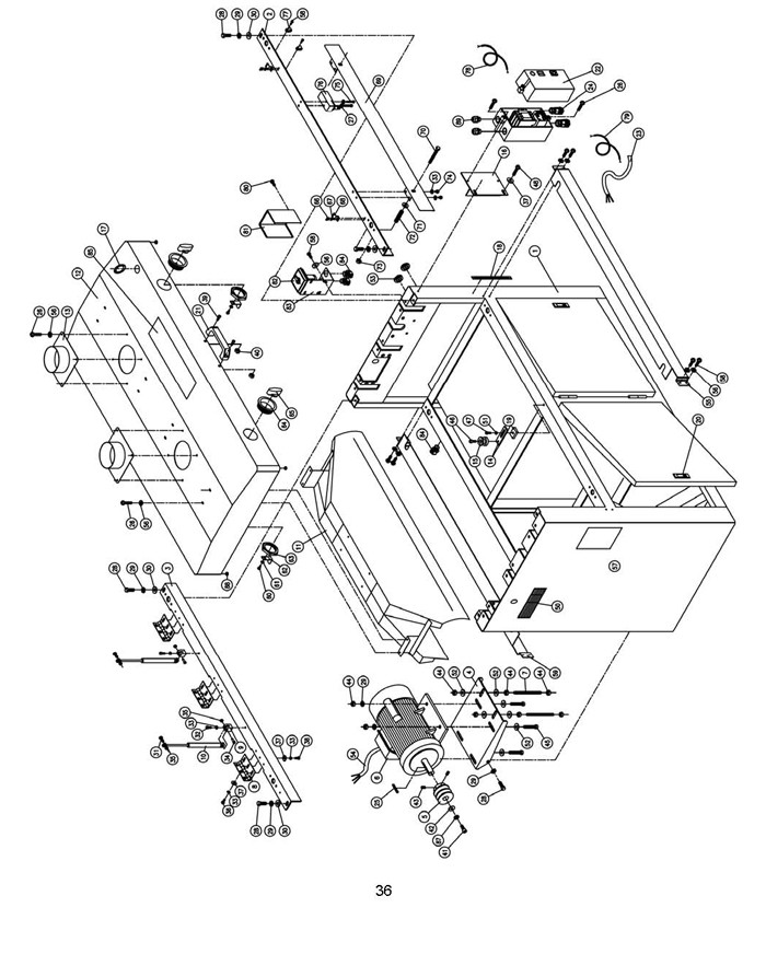 Section 3 Diagram and Parts List for DDS-237 1791320 Powermatic Belt or Drum Sander