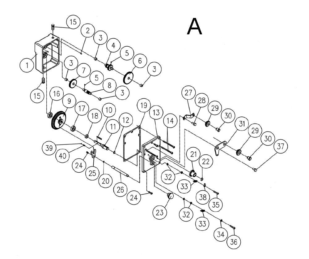 Fig-A Diagram and Parts List for 1120003  Powermatic Planer Jointer