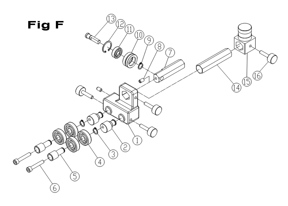 Fig-F Diagram and Parts List for 1791500  Powermatic Band Saw