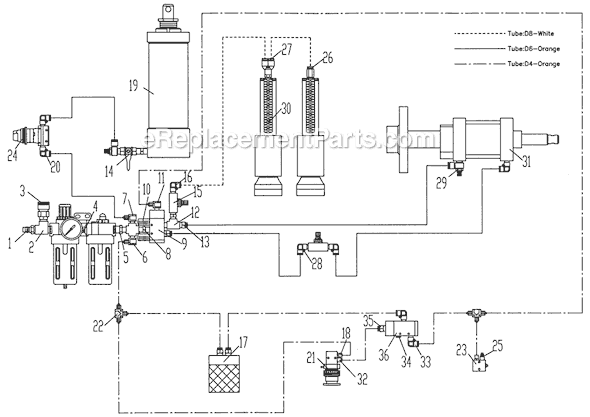 Page F Diagram and Parts List for CBM21 1791302 Powermatic Boring Machine