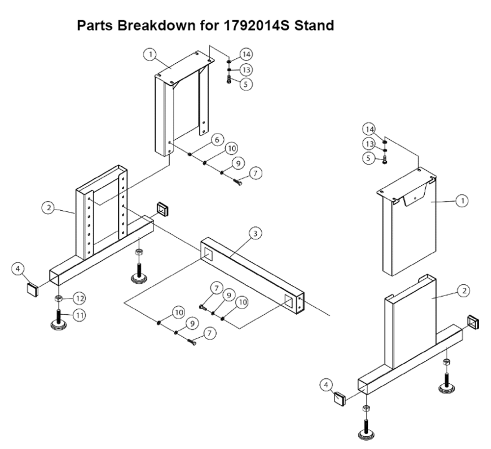Fig-0 Diagram and Parts List for 1792014S  Powermatic Lathe