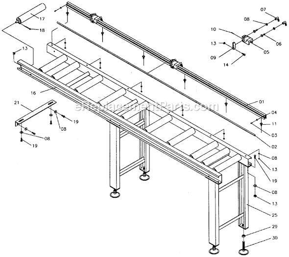 Page F Diagram and Parts List for COS18R 1791289 Powermatic Chop Saw