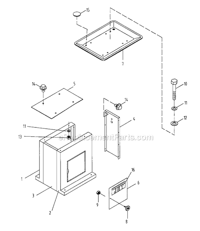 Page A Diagram and Parts List for CS-18  Powermatic Chop Saw