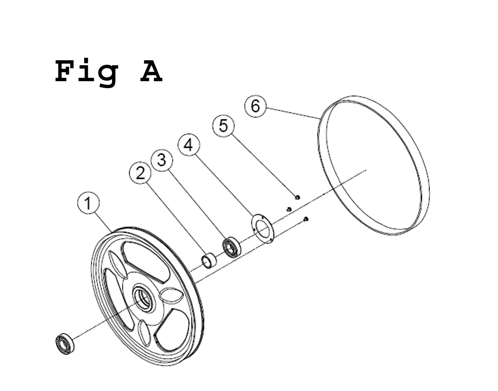 Fig-A Diagram and Parts List for PM1800B 1791800B Powermatic Band Saw