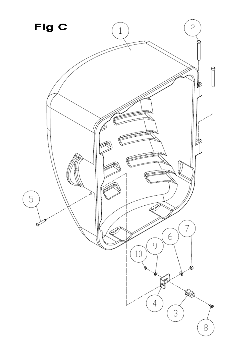 Fig-C Diagram and Parts List for PM23150RK  Powermatic Table Saw