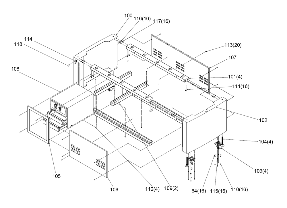 Fig-0 Diagram and Parts List for 1797024K  Powermatic Boring Machine