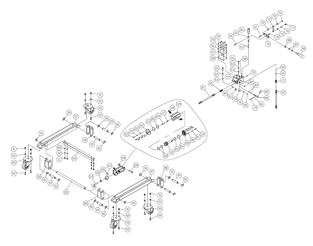 Fig-0 Diagram and Parts List for PM25350RK  Powermatic Table Saw