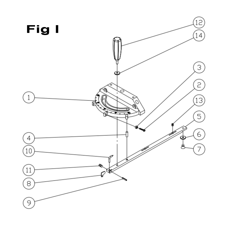 Fig-I Diagram and Parts List for 1791500  Powermatic Band Saw