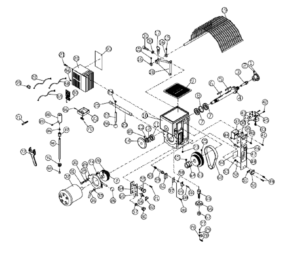 Fig-0 Diagram and Parts List for PM2020 1792020 Powermatic Lathe