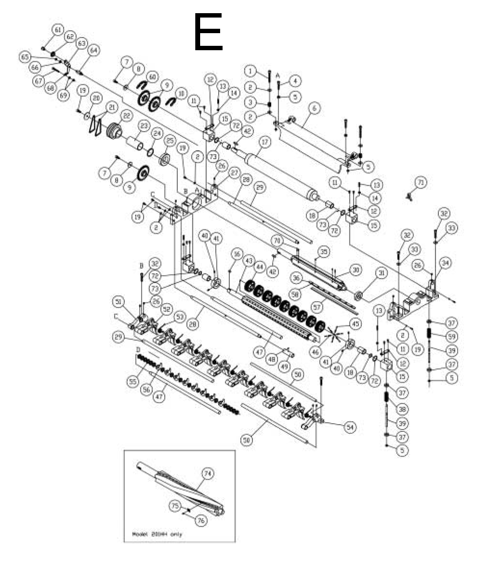 Fig-E Diagram and Parts List for 1791268  Powermatic Planer Jointer