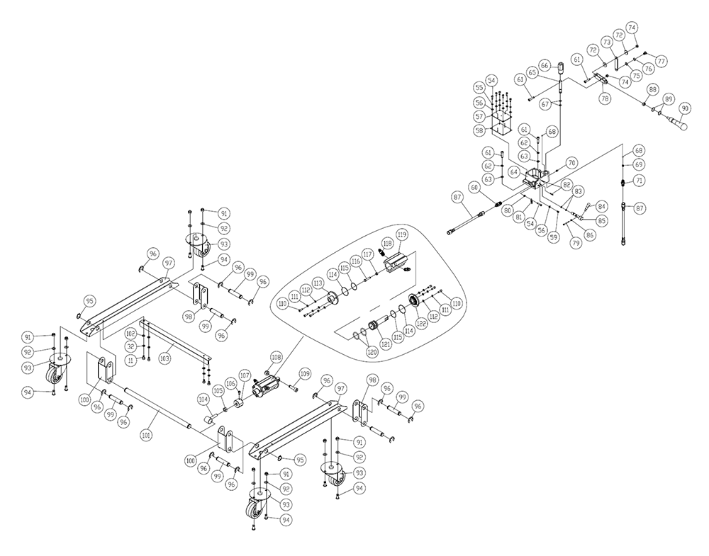 Fig-0 Diagram and Parts List for PM25350K  Powermatic Table Saw