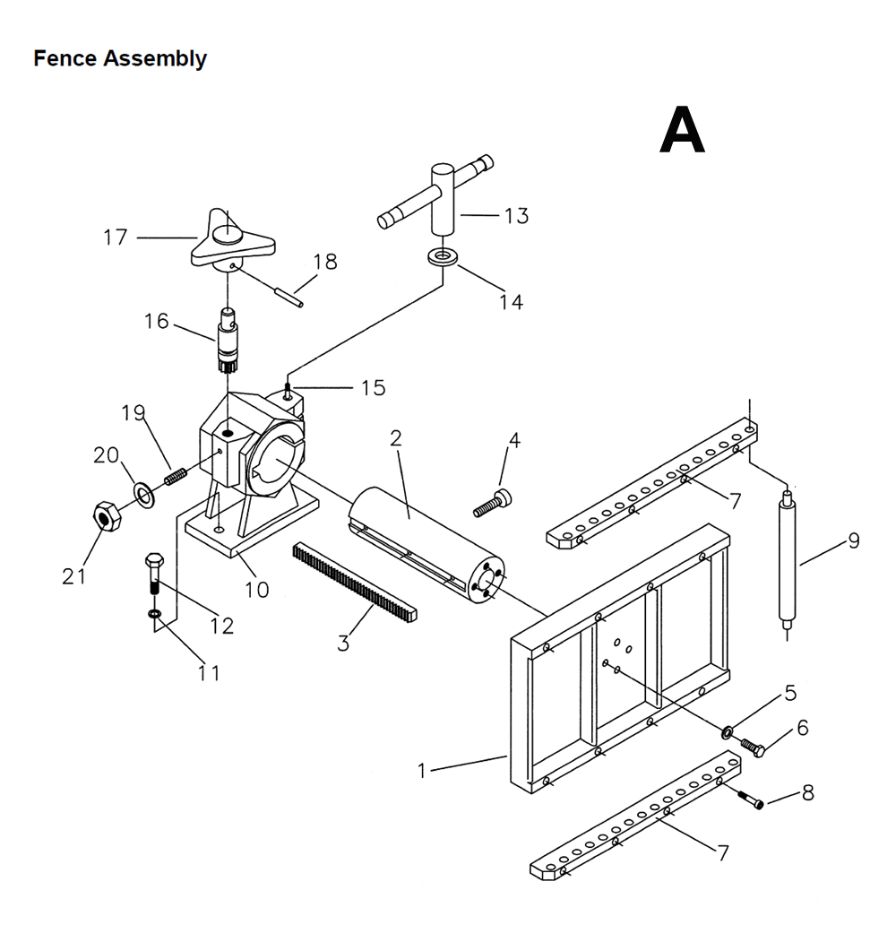 Fig-A Diagram and Parts List for 1790819  Powermatic Power Feeder