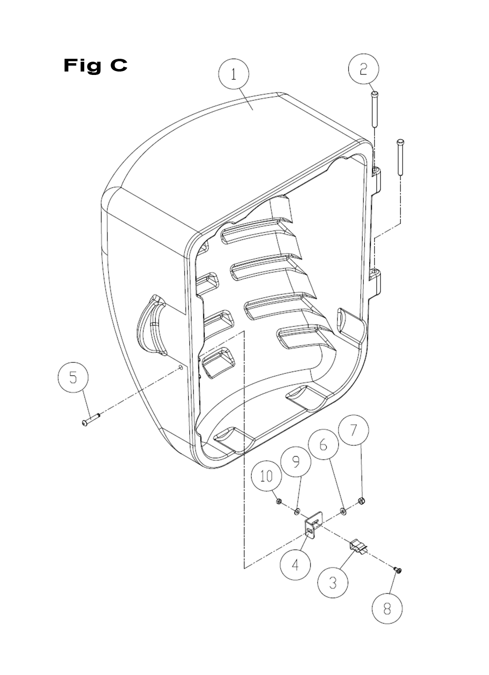 Fig-C Diagram and Parts List for PM25150K  Powermatic Table Saw