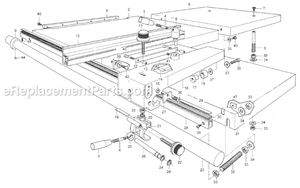 Page A Diagram and Parts List for HPS126  Powermatic Table Saw