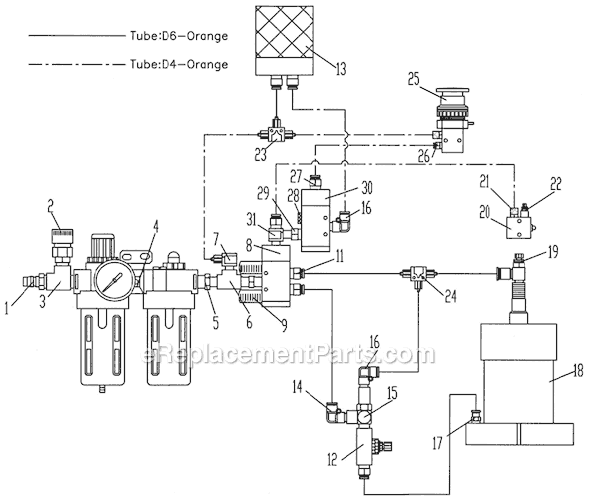 Page D Diagram and Parts List for LBM21 1791301 Powermatic Boring Machine