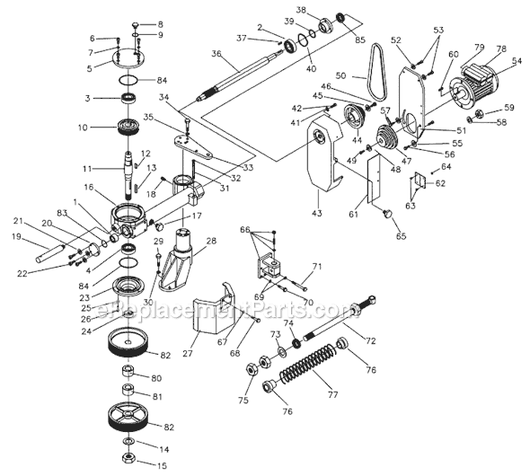 Page B Diagram and Parts List for PF-BS 1790820 Single-Phase Powermatic Power Feeder