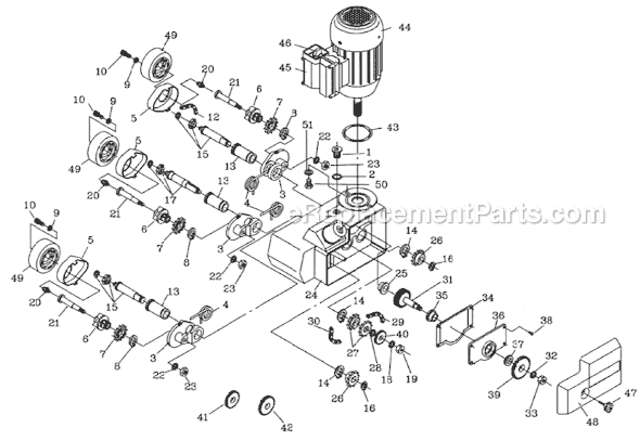 Page B Diagram and Parts List for PF3-JR 1790818 Powermatic Power Feeder