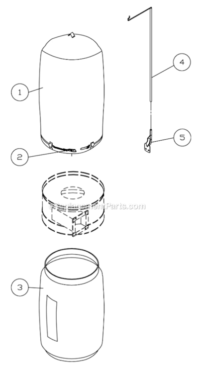 Filter_Bag_System Diagram and Parts List for PM1300TX-CK 1791079K Powermatic Dust Collector