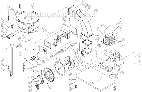 Page A Diagram and Parts List for PM1300 1791077CK Powermatic Dust Collector