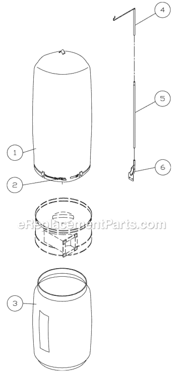 Page B Diagram and Parts List for PM1900 1791075BK Powermatic Dust Collector