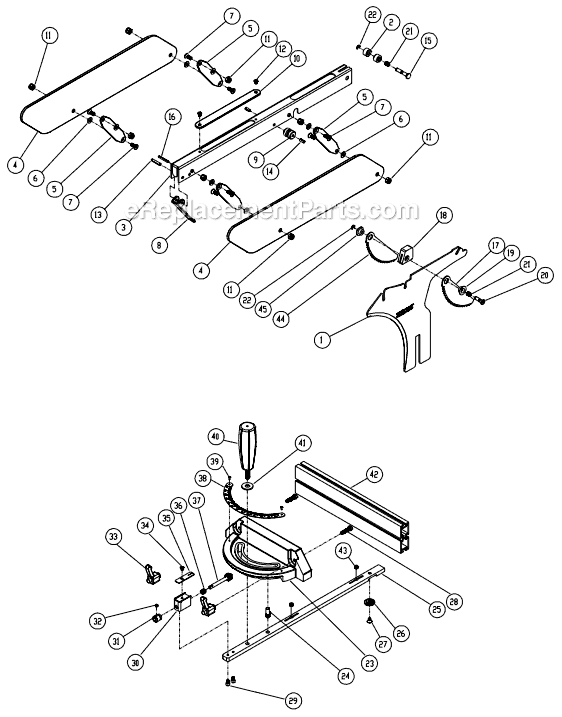 Page C Diagram and Parts List for PM2000 1791997 Powermatic Table Saw