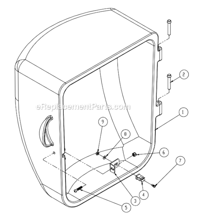 Side_Cover_Assembly Diagram and Parts List for PM2000 1792002K Powermatic Table Saw