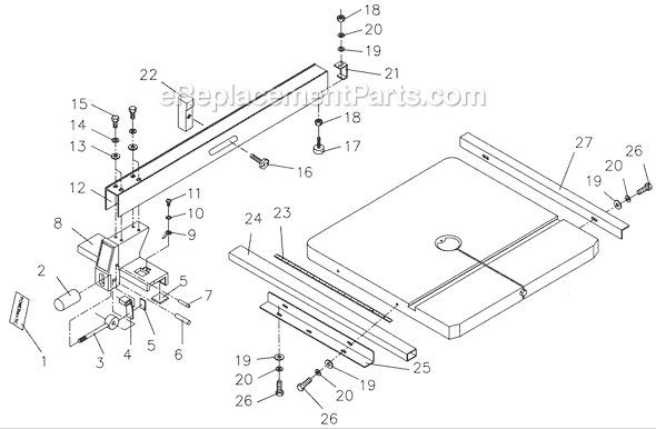Page F Diagram and Parts List for PWBS-14 1791216K Powermatic Band Saw