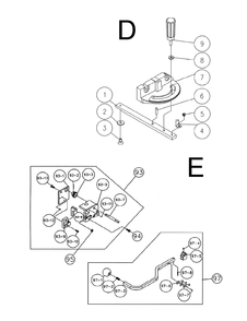 Fig D And E Diagram and Parts List for 1791216K  Powermatic Band Saw